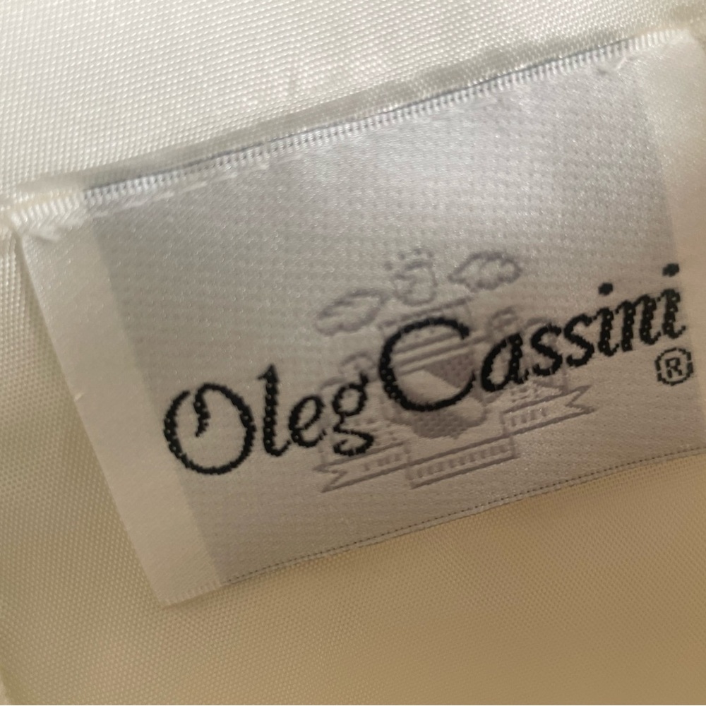 Oleg Cassini Elegant Cream Prom Dress